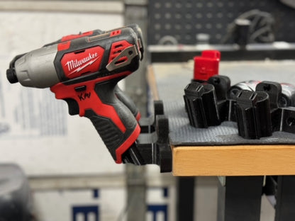 Milwaukee M12 Tool and Battery Mount - 3D Printed Wall Organizer