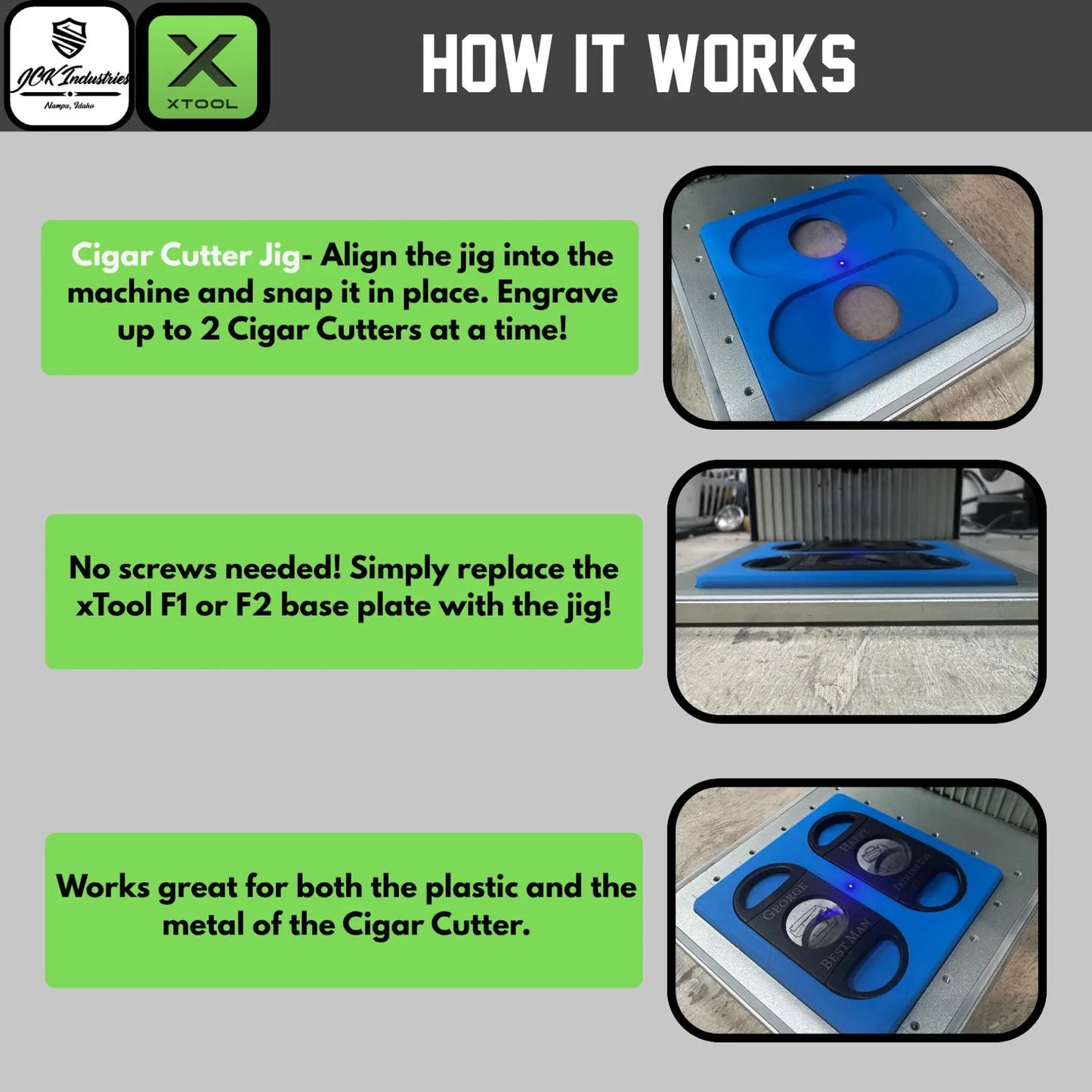 xTool F1 Cigar Cutter Jig