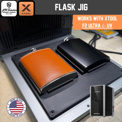 xTool F2 Ultra - F2 Ultra UV 8oz Flask Laser Engraving Jig (Holds 2 Flasks)