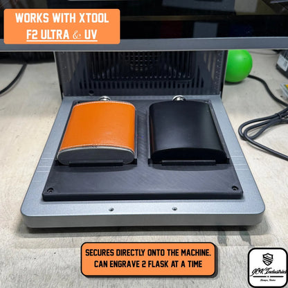 xTool F2 Ultra - F2 Ultra UV 8oz Flask Laser Engraving Jig (Holds 2 Flasks)